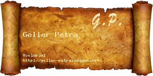 Geller Petra névjegykártya